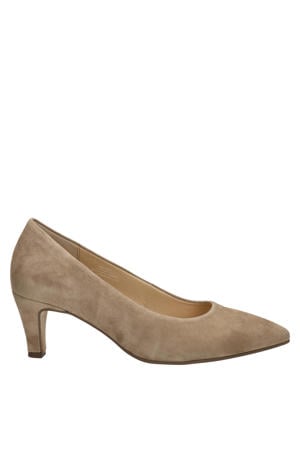 suède pumps beige