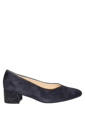 suède pumps donkerblauw