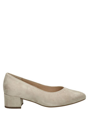 suède pumps beige
