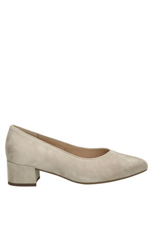 suède pumps beige