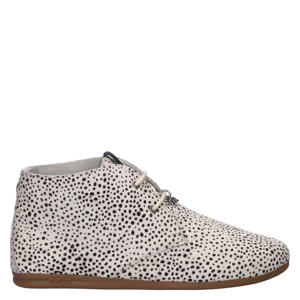 Gimlet veterboots met ponyhair ecru/zwart