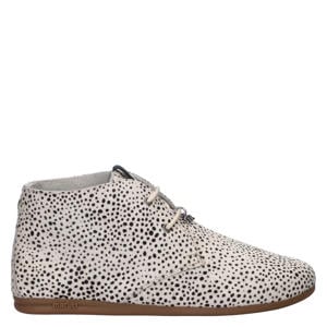 Gimlet veterboots met ponyhair ecru/zwart