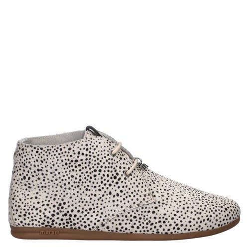 Maruti Gimlet veterboots met ponyhair ecru/zwart afbeelding