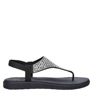 Meditation Luxe sandalen met strass steentjes zwart