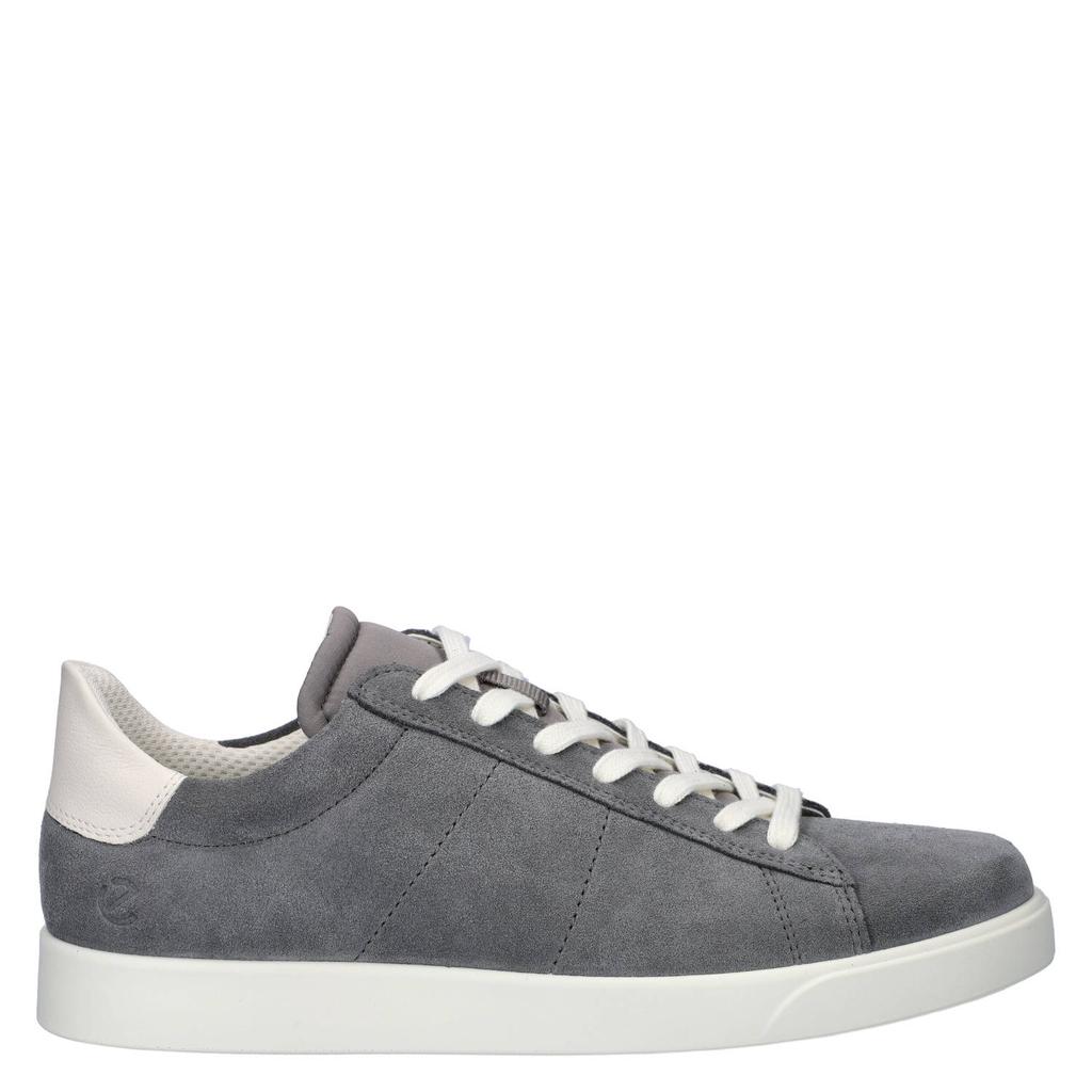 Grijze heren Ecco Street Lite suède sneakers met veters