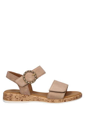 suède sandalen zand
