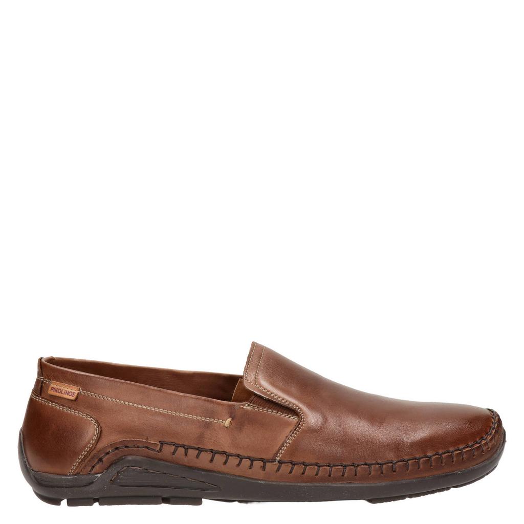 Cognackleurige heren Pikolinos Azores leren loafers