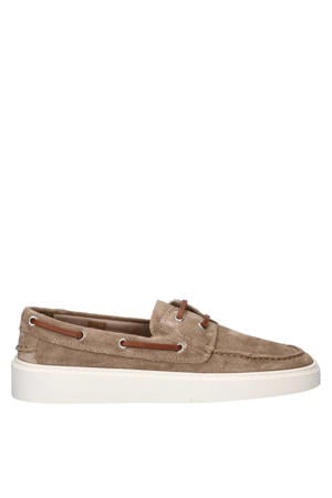suède bootschoenen taupe