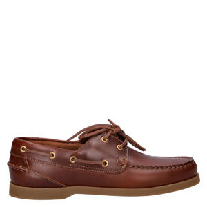 leren bootschoenen cognac