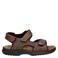 Nelson leren sandalen met profielzool bruin