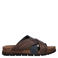 Nelson leren slippers bruin