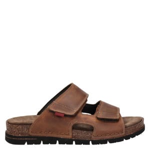 leren slippers cognac
