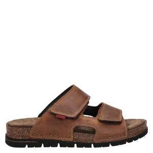 leren slippers cognac