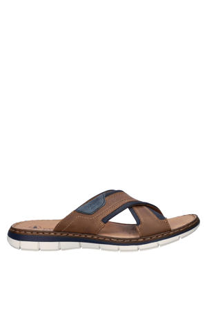 imitatieleren slippers bruin