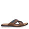Rieker imitatieleren slippers bruin