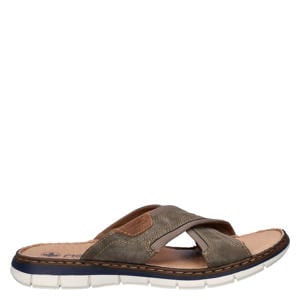 imitatieleren slippers taupe