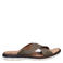 Rieker imitatieleren slippers taupe