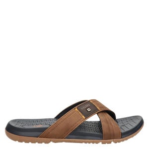 slippers cognac