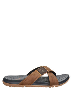 slippers cognac