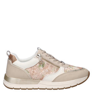 leren sneakers beige/multi