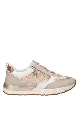 leren sneakers beige/multi