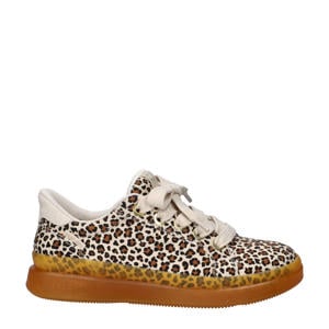 Hands Free Slip-Ins Courtside sneakers met panterprint beige/zwart