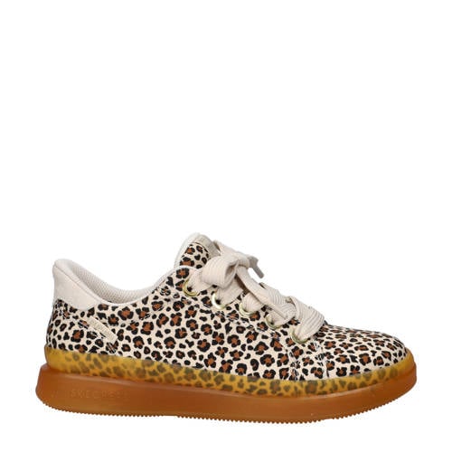 Skechers Hands Free Slip-Ins Courtside sneakers met panterprint beige/zwart afbeelding