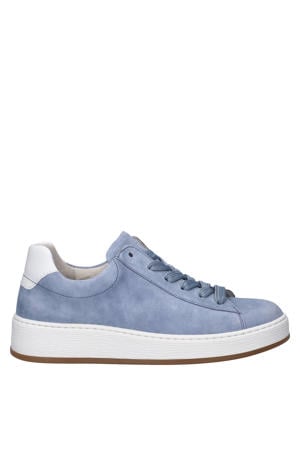 suède sneakers lichtblauw