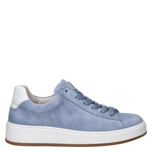 suède sneakers lichtblauw