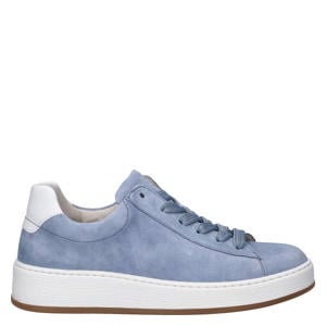 suède sneakers lichtblauw