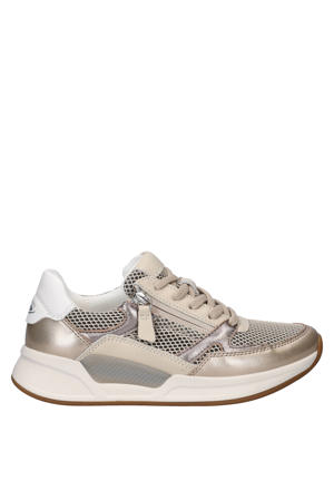 leren sneakers champagne