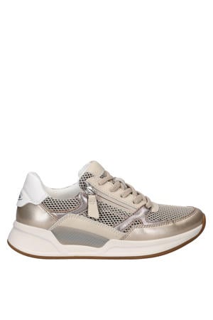 leren sneakers champagne