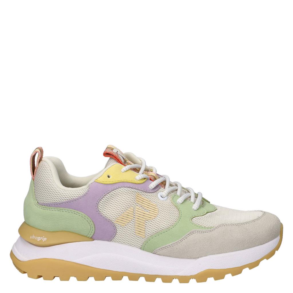 Beige dames Rieker Revolution chunky sneakers pastel met veters