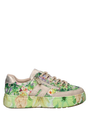 gebloemde sneakers groen