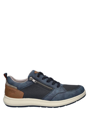 leren sneakers donkerblauw