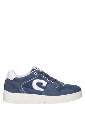 suède sneakers donkerblauw