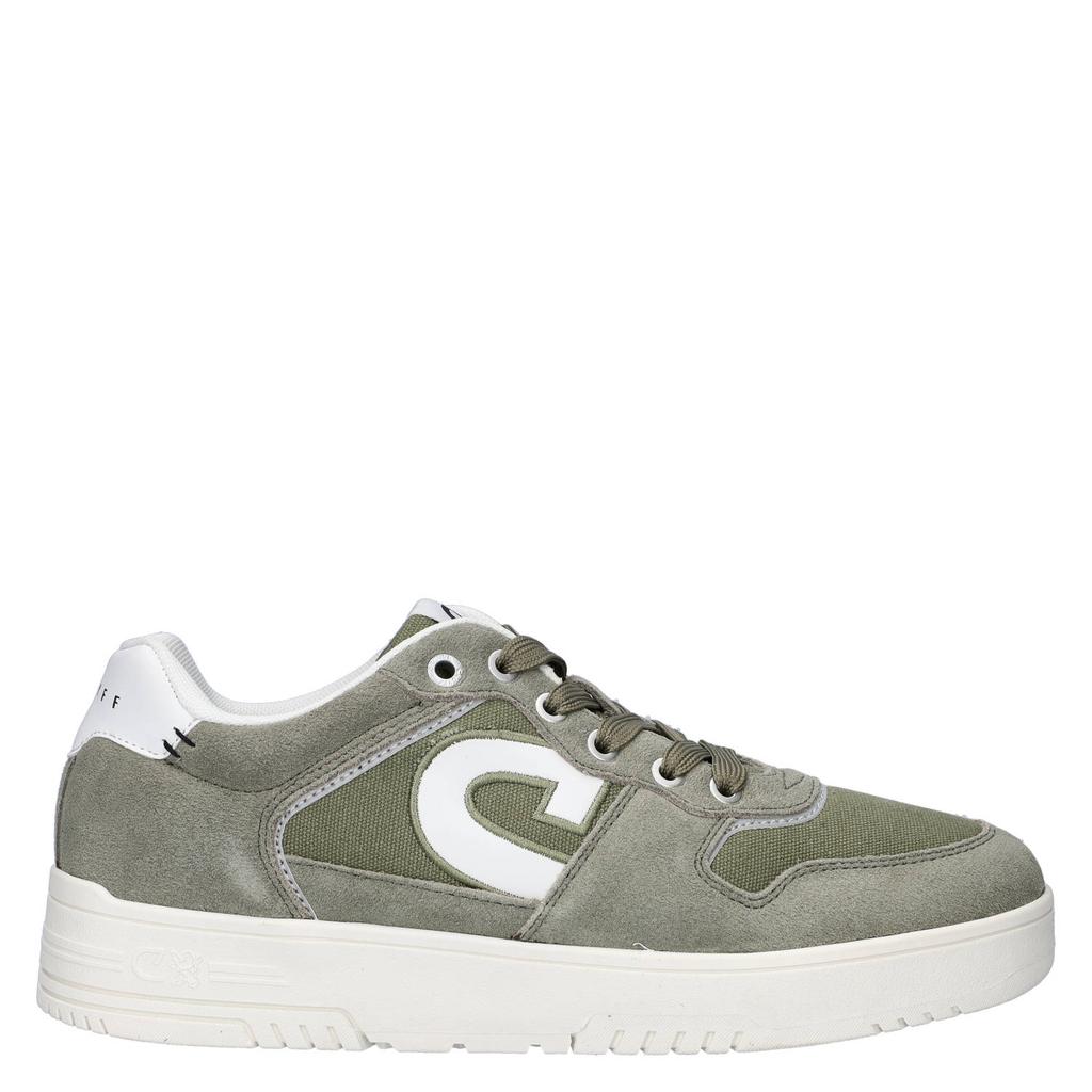 Groene heren Cruyff suède sneakers van textiel met veters