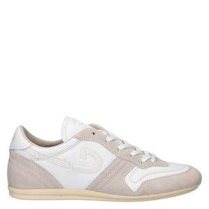 Indoor Classic leren sneakers wit/beige