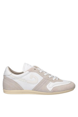 Indoor Classic leren sneakers wit/beige
