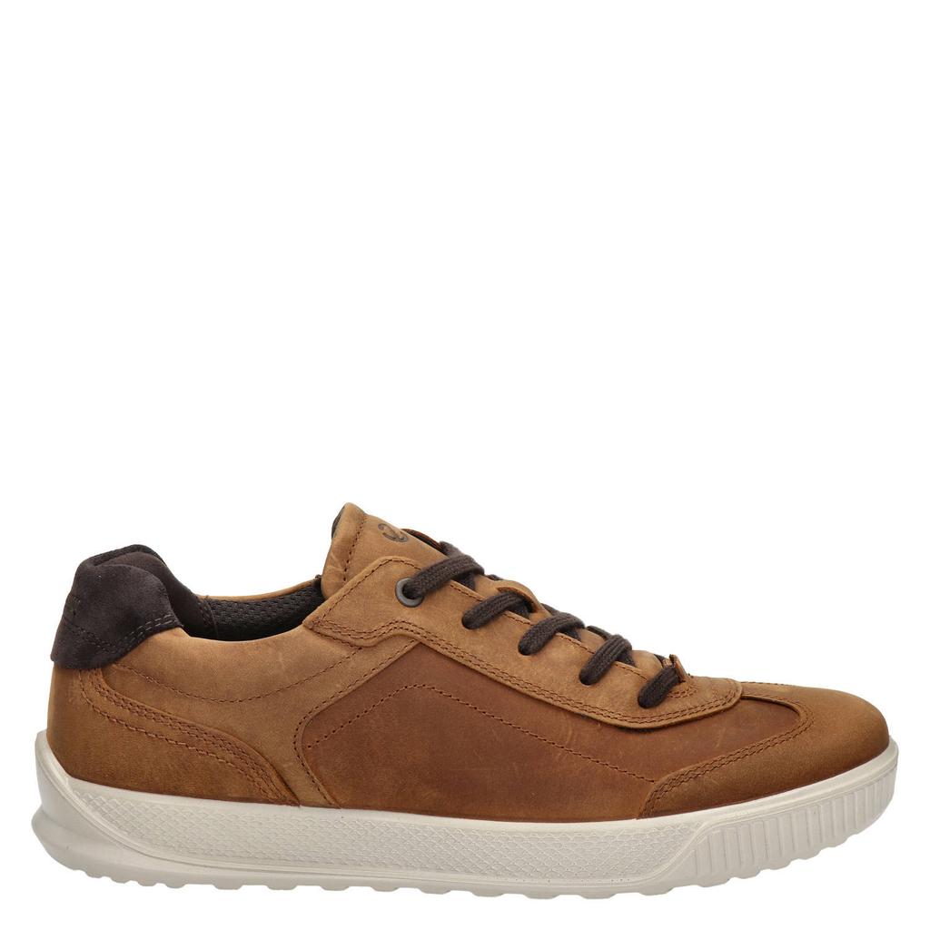 Cognackleurige heren Ecco Byway 2.0 nubuck sneakers met veters