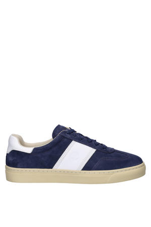 Lisbon suède sneakers donkerblauw/wit