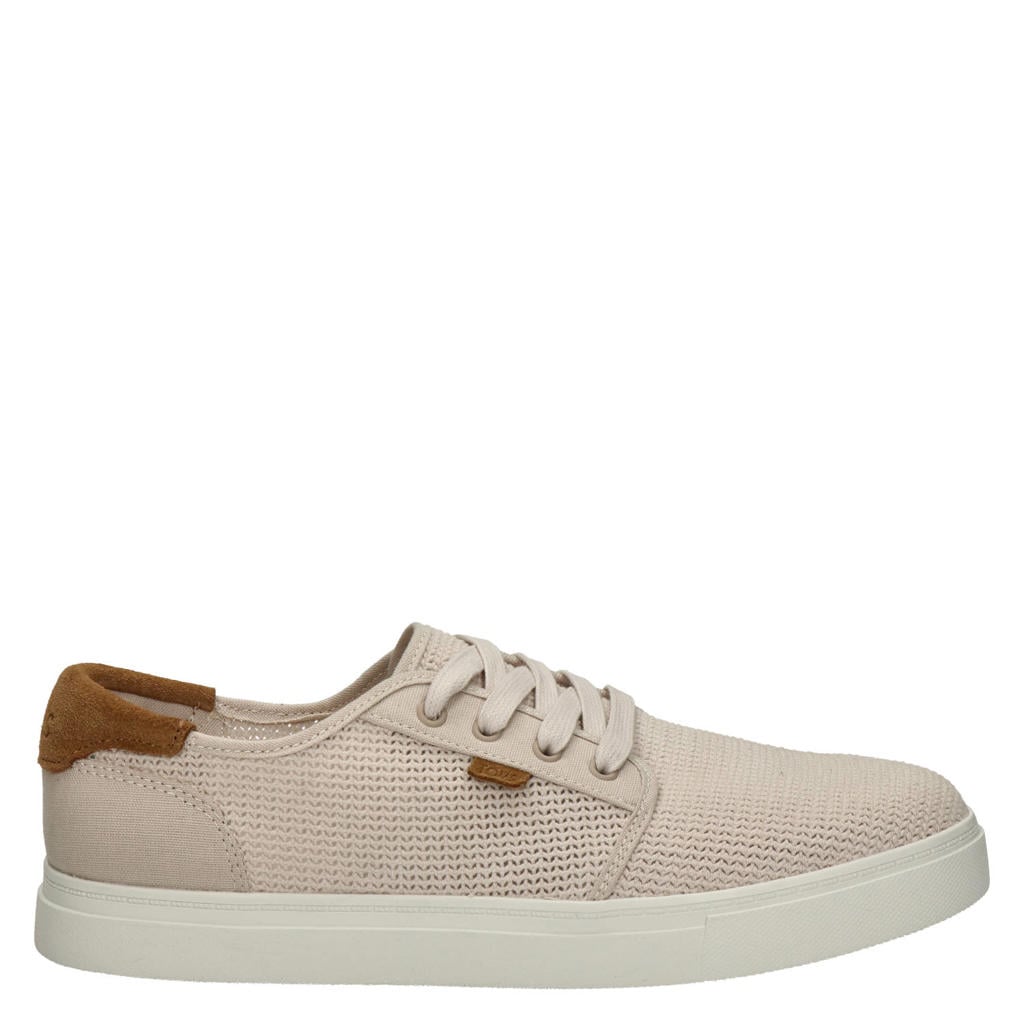 Beige heren Toms sneakers van textiel met veters