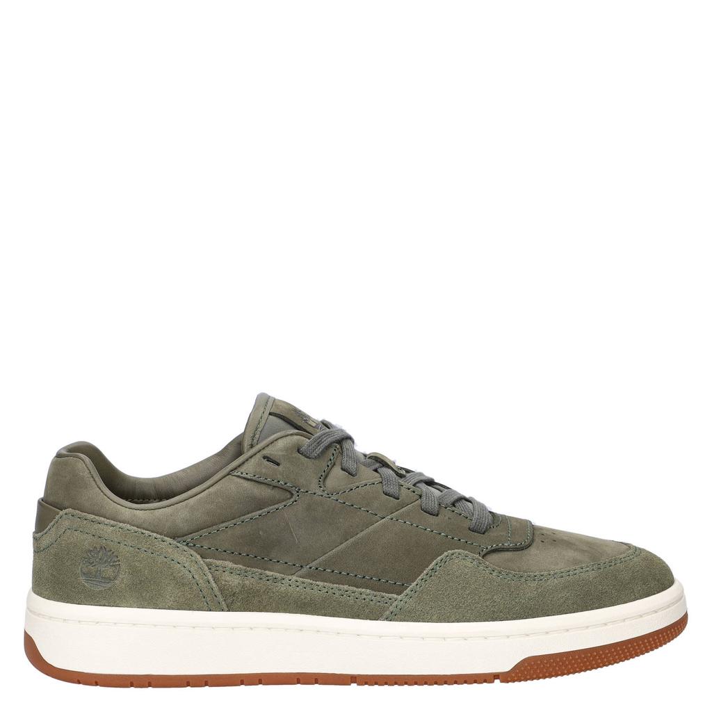 Kakikleurige heren Timberland Jackson Court suède sneakers met veters