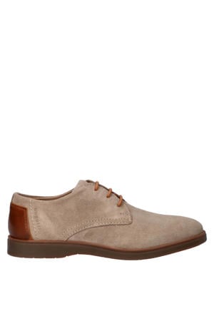 Lewis suède veterschoenen beige