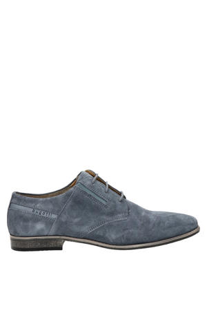 Arno suède veterschoenen blauw