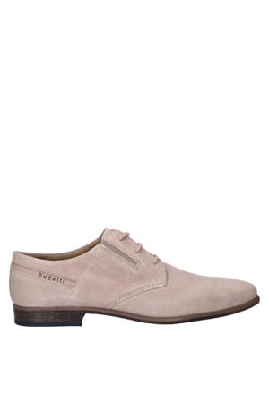 Arno suède veterschoenen beige