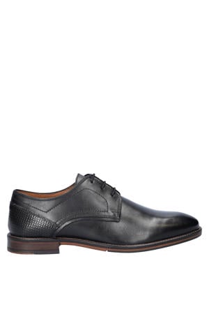 leren veterschoenen zwart