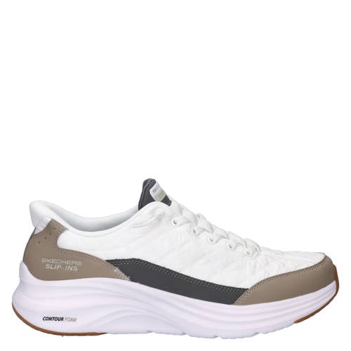 Skechers Hands Free Slip-Ins Contour sneakers wit/beige afbeelding