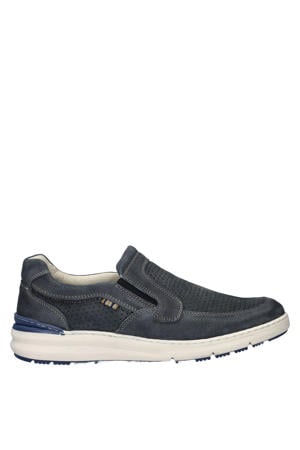 nubuck instappers donkerblauw
