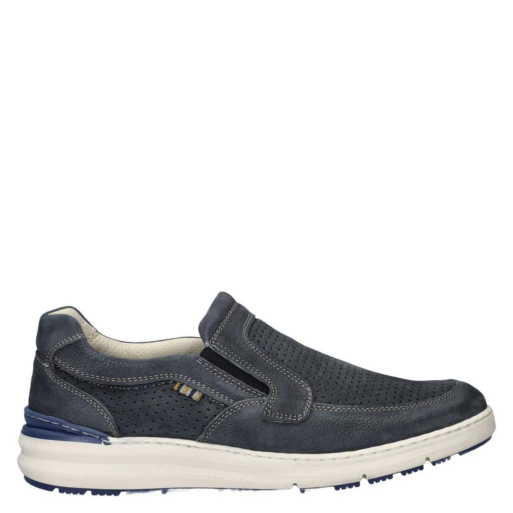 Donkerblauwe heren Nelson nubuck instappers